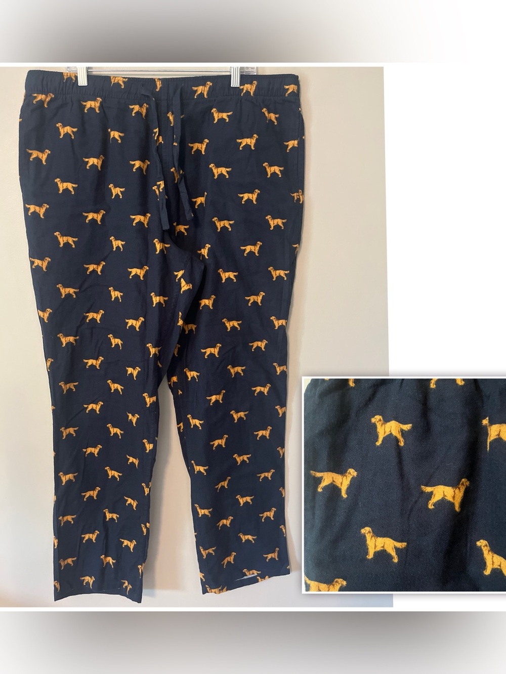 J. Crew Factory Flannel Lounge Pant in Dog Print Size XL NWT